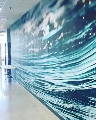 Environmental branding and wall graphics installation in Houston